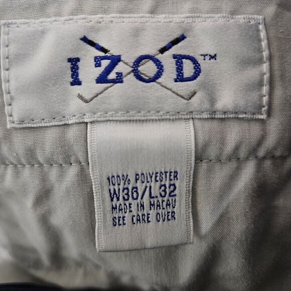 Izod Golf Pants Men’s 36x32 (34x31) Navy Pleated Cuff Hem Super Soft *See Remark - Picture 2 of 8